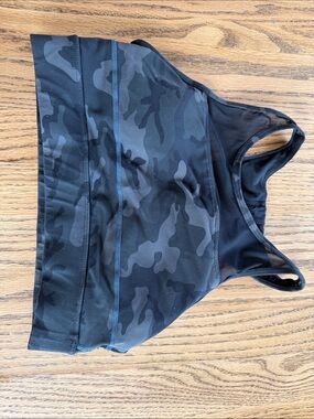 Black Camo Racerback Sports Bra